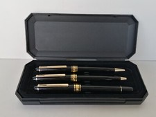 CONVENIENTE PARURE 3 PENNE NERE DORATE ASSORTITE ANNI '90