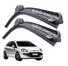 KIT 2 SPAZZOLE TERGICRISTALLO ANTERIORI FIAT GRANDE PUNTO EVO FLAT 650 + 380 mm