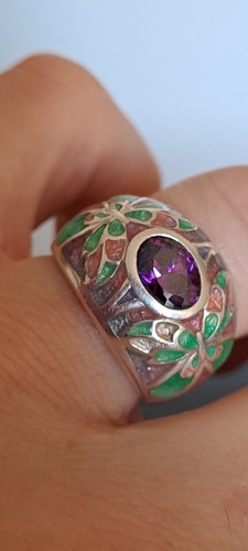 Anello argento 925 ametista - e,