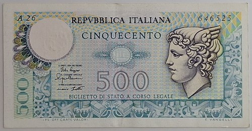 500 lire mercurio - 500, biglietto