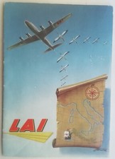 OPUSCOLO LAI LINEE AEREE ITALIANE COMPAGNIA VOLO AERONAUTICA AVIAZIONE CARTA 