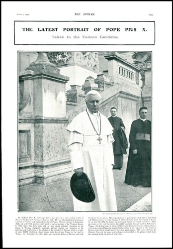 1905 italia papa pio - pio, x