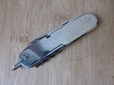 Ancien couteau pliant tout métal MOREL 54 6 pièces TB ETAT Thiers FRANCE