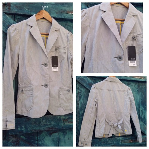 Giacca donna blu bianco blazer