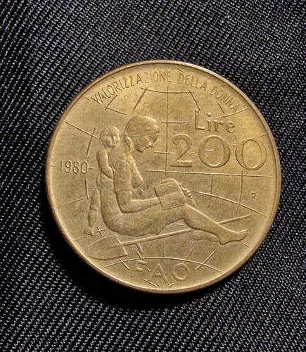 Moneta 200 lire - moneta,