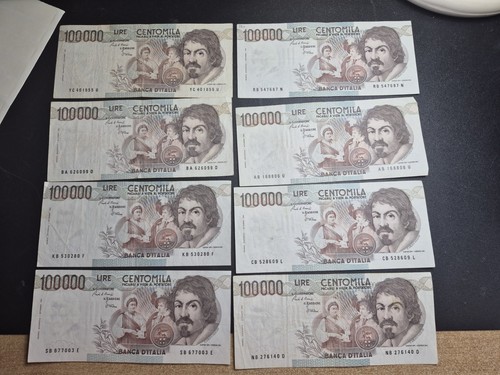 100000 lire caravaggio tipo - caravaggio,