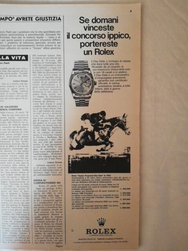 Pubblicita rolex day date g - rolex,