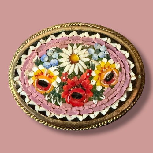 Spilla micro mosaico italia - spilla,