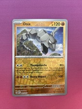 Pokemon Card Onix Scarlet & Violet 151 Reverse Holo 095/165 Near Mint
