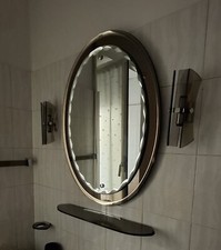 Specchio Vintage Cristallo Fontana Arte Veca Specchiera Cristallo Arredo Bagno