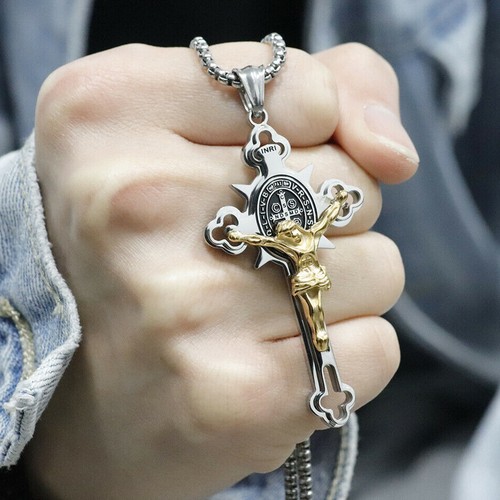 Collana uomo con croce - uomo,
