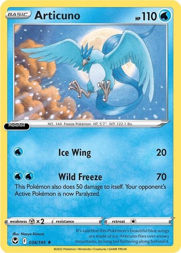 Articuno holofoil swsh12 - articuno, [swsh12