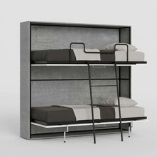 Letto a castello grigio a