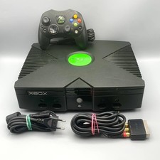Console XBOX CLASSIC MICROSOFT ORIGINAL con CONTROLLER e CAVI - FUNZIONANTE