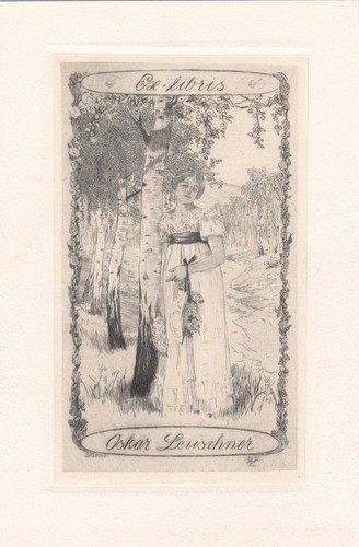 Exlibris bookplate incisione - exlibris,