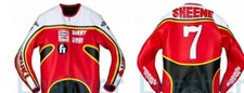 Barry Sheene 7 Giacca Pelle Moto Uomo Motociclisti Giacche Corsa CE