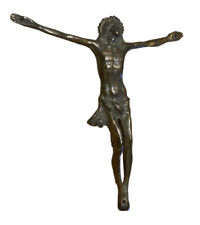 ♥️ Cristo Crocifisso Bronzo Scultura ‘800 Antico Gesù Religione Immagine Sacra