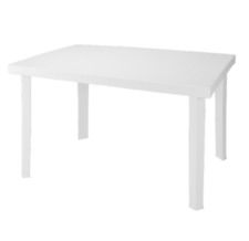 Tavolo Rettangolare in Resina Bianco cm 120x80x72h Calaf Garden PAS