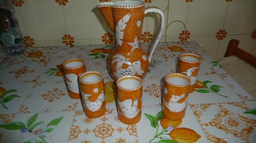 Brocca vintage con - , bicchieri