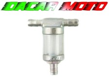 FILTRO BENZINA CARBURANTE/OLIO A T IN VETRO-ALLUMINIO ISPEZIONABILE DIAMETRO 6mm