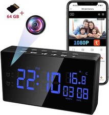 Videosorveglianza Telecamera Sveglia Digitale Spia Registra AUDIO VIDEO Wifi