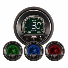 Manometro Strumento PROSPORT 52mm Pressione Turbo -1+3 BAR Allarme PICCO 4COLORI