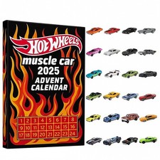 Hot Wheels Muscle Toy Car 2025 Calendario dell'Avvento 24 giorni Auto Giocattolo