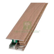 2PZ PROFILO PIATTO CON BASE PER LAMINATO E PARQUET 'UN RIVESTITO ROVERE GRIGIO:
