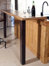 Gambe Bancone ALTO Isola Cucina Stile INDUSTRIAL ferro sez.10×6cm Cod. GBFTI-01