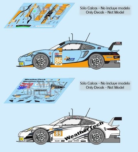Decals porsche 991 rsr mans - decals, le