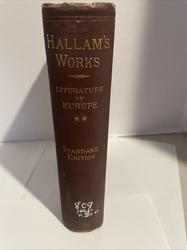 Henry hallam works - hallam's,