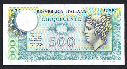 Biglietto stato 500 lire - biglietto,