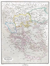 GRECIA MACEDONIA DEL NORD "Grecia antica la Macedonia e la Tracia" 1870 Pagnoni