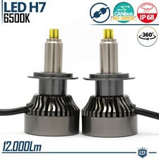 KIT Lampade LED H7 Luce 360° LENTICOLARE 12.000 Lumen Canbus 6.500K GHIACCIO