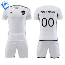 Tuta Calcio Bianco Personalizzabile con Nome Numero e Logo Squadra