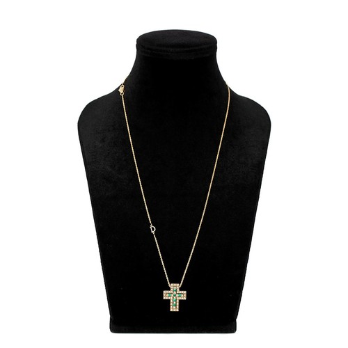 Collana croce smeraldo - croce,