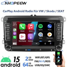 4 * USB Carplay Android 15 autoradio GPS navigatore WiFi per VW PASSAT B6 B7 CC MAGOTAN