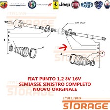 FIAT PUNTO 1.2 8V 16V SEMIASSE SINISTRO COMPLETO NUOVO ORIGINALE 46307565