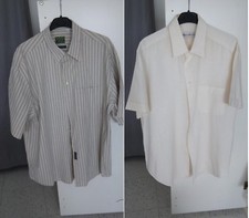 OMAGGIO 3x2: Coppia camicie uomo lino e cotone, maniche corte +1 OMAGGIO XXL XL