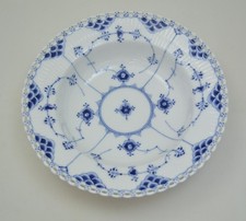 Royal Copenhagen pizzo pieno blu scanalato full lace - piatto da zuppa 22,5 cm
