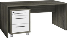 | Scrivania E Cassettiera Con