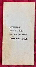LINEAR-LUX - Libretti istruzioni della macchina per cucire - Vintage