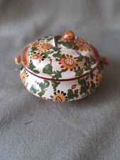 SCATOLA CERAMICA LIGURE LA CASA DELL'ARTE MANLIO TRUCCO ALBISOLA MGA ANNI 20/30