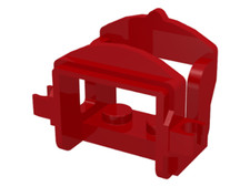 2PZ 2X LEGO CASTLE HORSE SADDLE SELLA PER CAVALLO ROSSA  2 CLIP 4491B