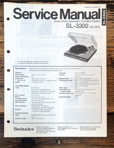 Technics 3300 - technics, sl-3300