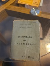 Certificato Pef Ciclomotore Garelli Mosquito Libretto