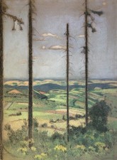 Quadro pastello e carboncino su cartoncino firmato.