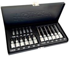 KIT SET INSERTI CHIAVI 18 PZ BUSSOLE CHIAVI TORX 1/4" 1/2" in valigia 203202