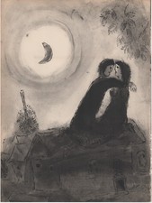 Marc Chagall - Cornes pour cornes - Felice incontro - Litografia, 1950