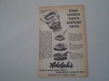 advertising Pubblicità 1955 INTENERITORE CARNE ADOLPH'S